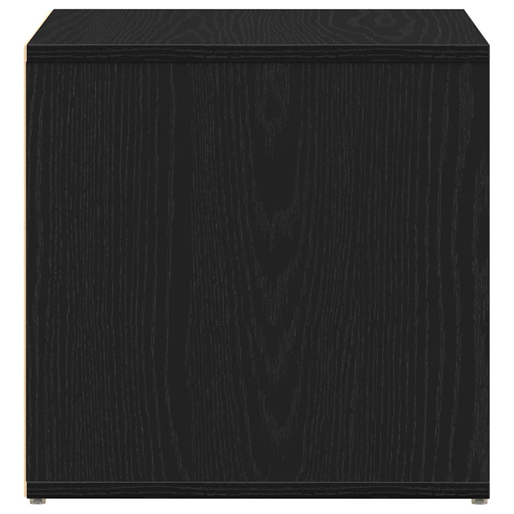 Chest of Drawers Black Oak 40.5 x 40 x 40 cm Engineered Wood