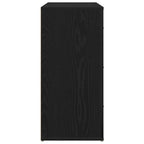 Sideboard with Drawer Black Oak 80 x 33 x 70 cm Engineered Wood