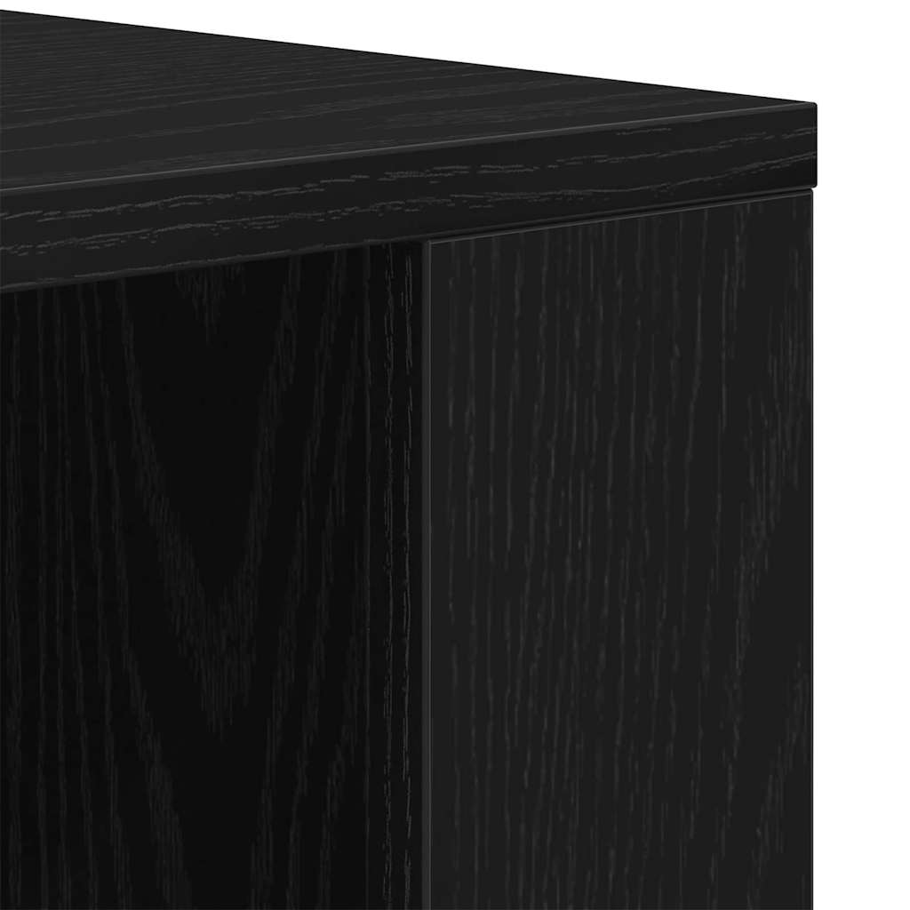 Wall Cabinet Black Oak 80 x 33 x 80 cm Engineered Wood
