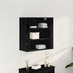 Wall Cabinet Black Oak 80 x 33 x 80 cm Engineered Wood