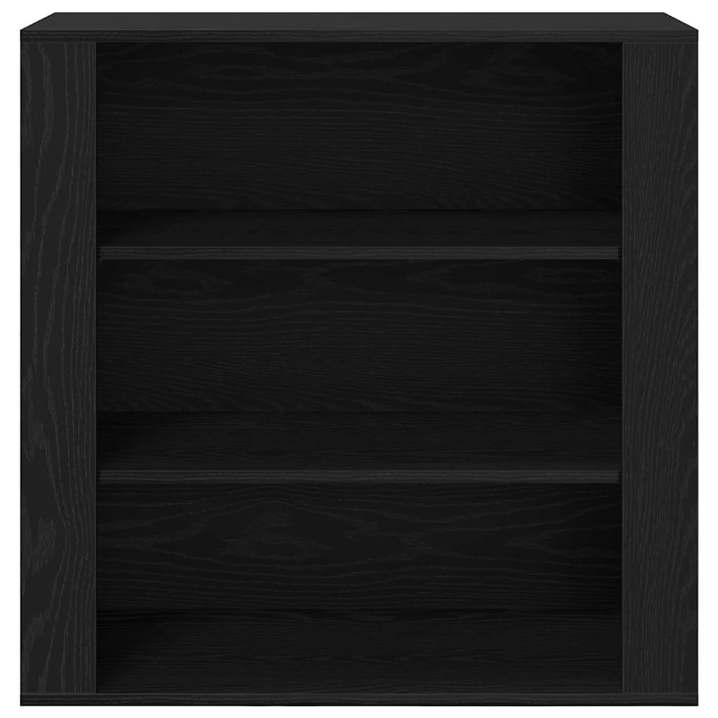 Wall Cabinet Black Oak 80 x 33 x 80 cm Engineered Wood