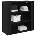 Wall Cabinet Black Oak 80 x 33 x 80 cm Engineered Wood