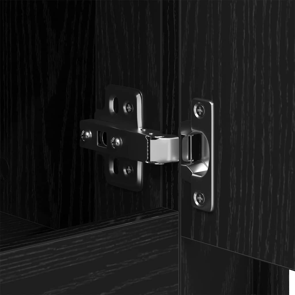 Sideboard Black Oak 102 x 35 x 60 cm Engineered Wood