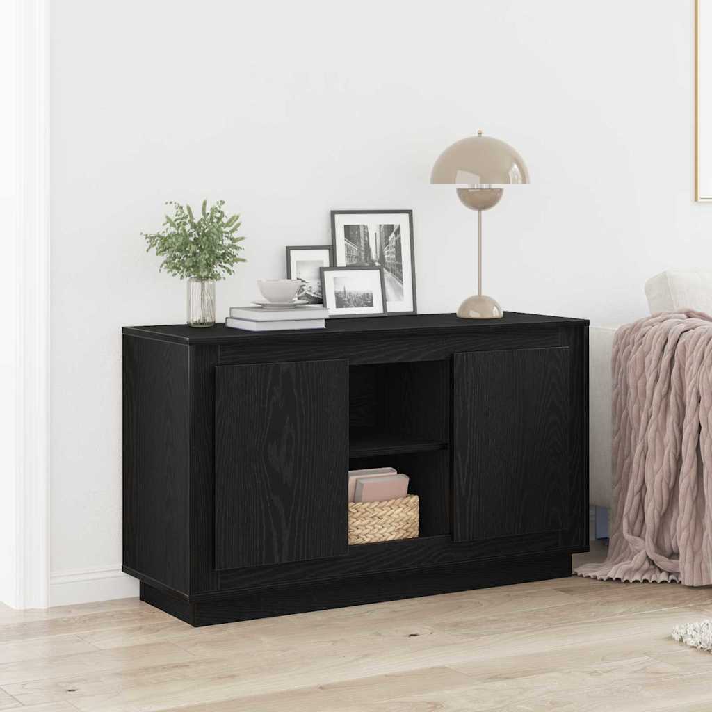 Sideboard Black Oak 102 x 35 x 60 cm Engineered Wood