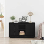 Sideboard Black Oak 102 x 35 x 60 cm Engineered Wood