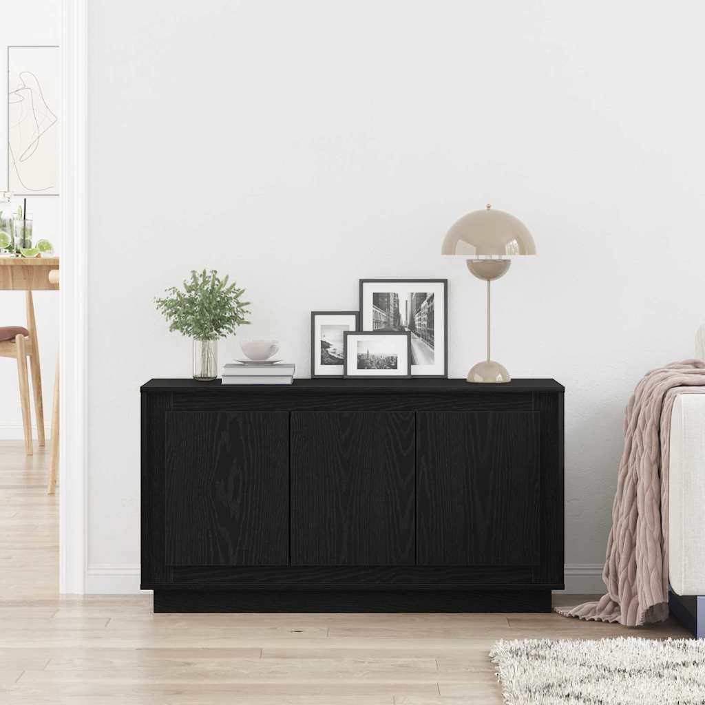 Sideboard Black Oak 102 x 35 x 55 cm Engineered Wood