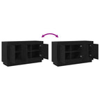 Sideboard Black Oak 102 x 35 x 55 cm Engineered Wood