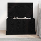 Storage Box Black oak 70 x 40 x 28 cm Engineered Wood