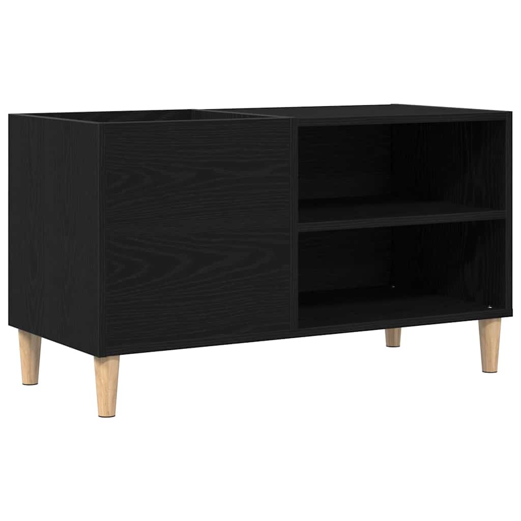 Record Cabinet Black oak 84.5 x 38 x 48 cm Engineered Wood