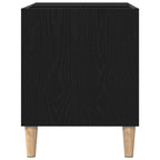 Record Cabinet Black oak 84.5 x 38 x 48 cm Engineered Wood