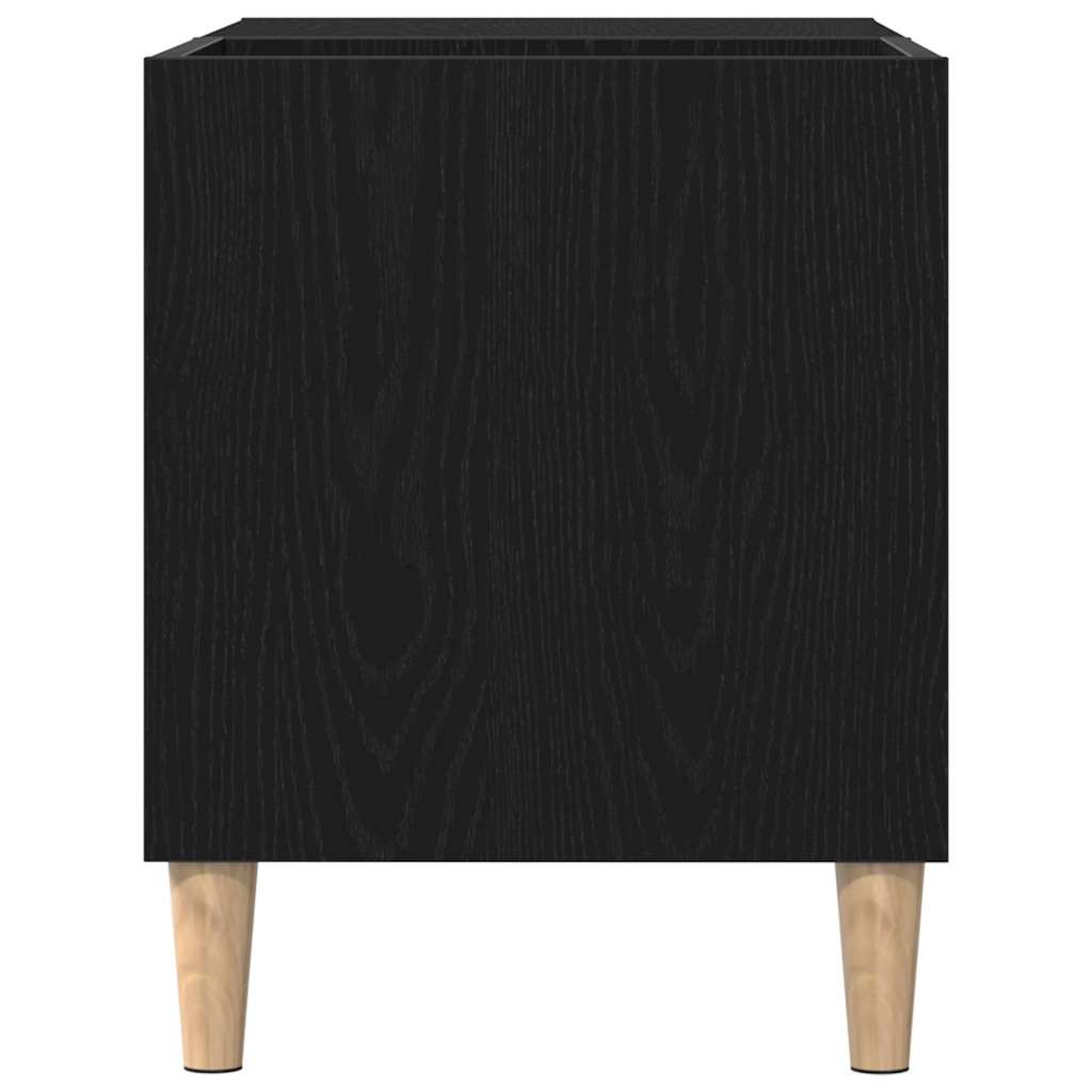Record Cabinet Black oak 84.5 x 38 x 48 cm Engineered Wood