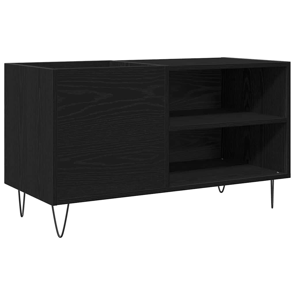 Record Cabinet Black Oak 85 x 38 x 48 cm Engineered Wood