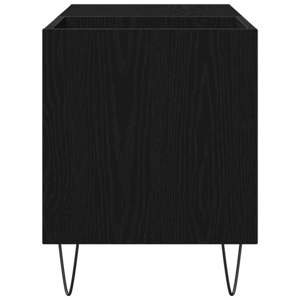 Record Cabinet Black Oak 85 x 38 x 48 cm Engineered Wood