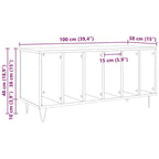 Record Cabinet Artisan oak 100 x 38 x 48 cm Engineered Wood