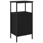 Bedside Cabinet Black Oak 41 x 31 x 80 cm Engineered Wood