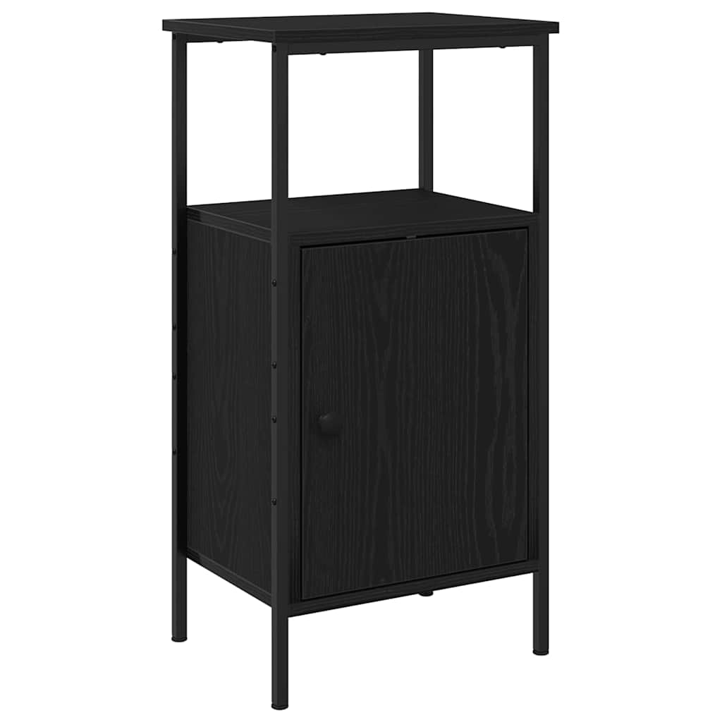 Bedside Cabinet Black Oak 41 x 31 x 80 cm Engineered Wood