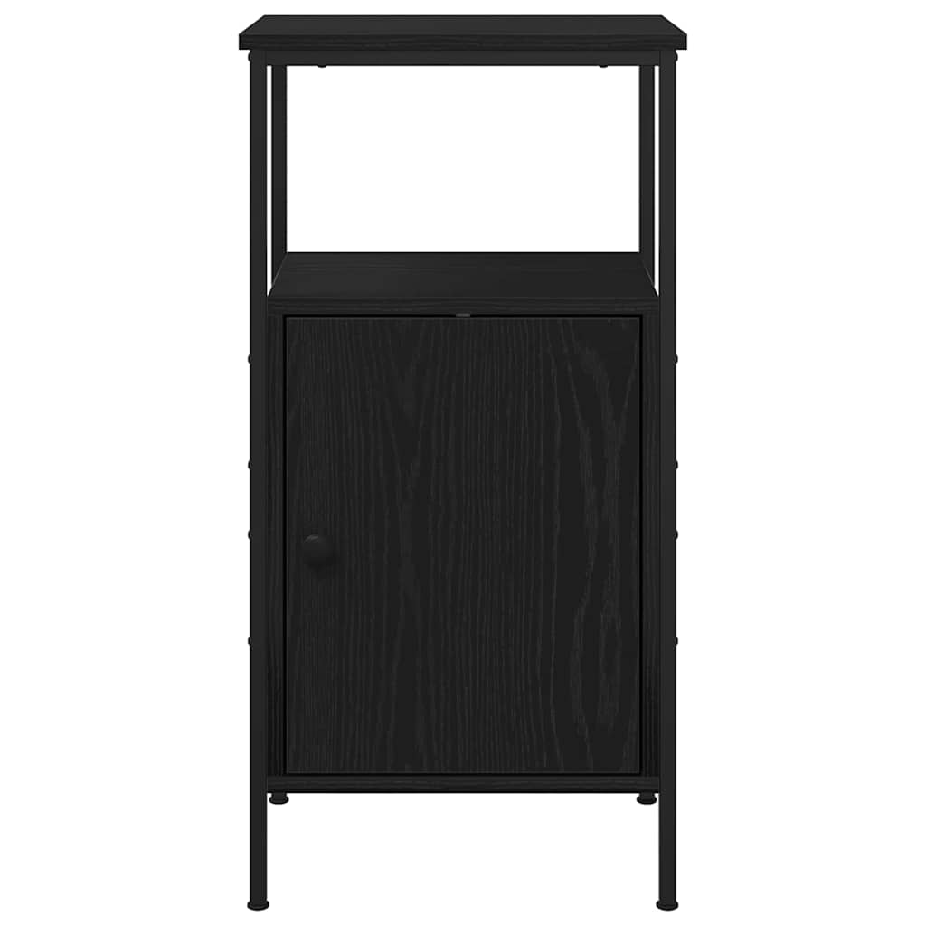 Bedside Cabinet Black Oak 41 x 31 x 80 cm Engineered Wood