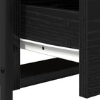 Bedside Cabinet Black Oak 34 x 35.5 x 50 cm Engineered Wood