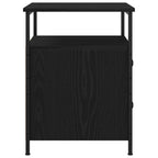 Bedside Cabinet Black Oak 34 x 35.5 x 50 cm Engineered Wood
