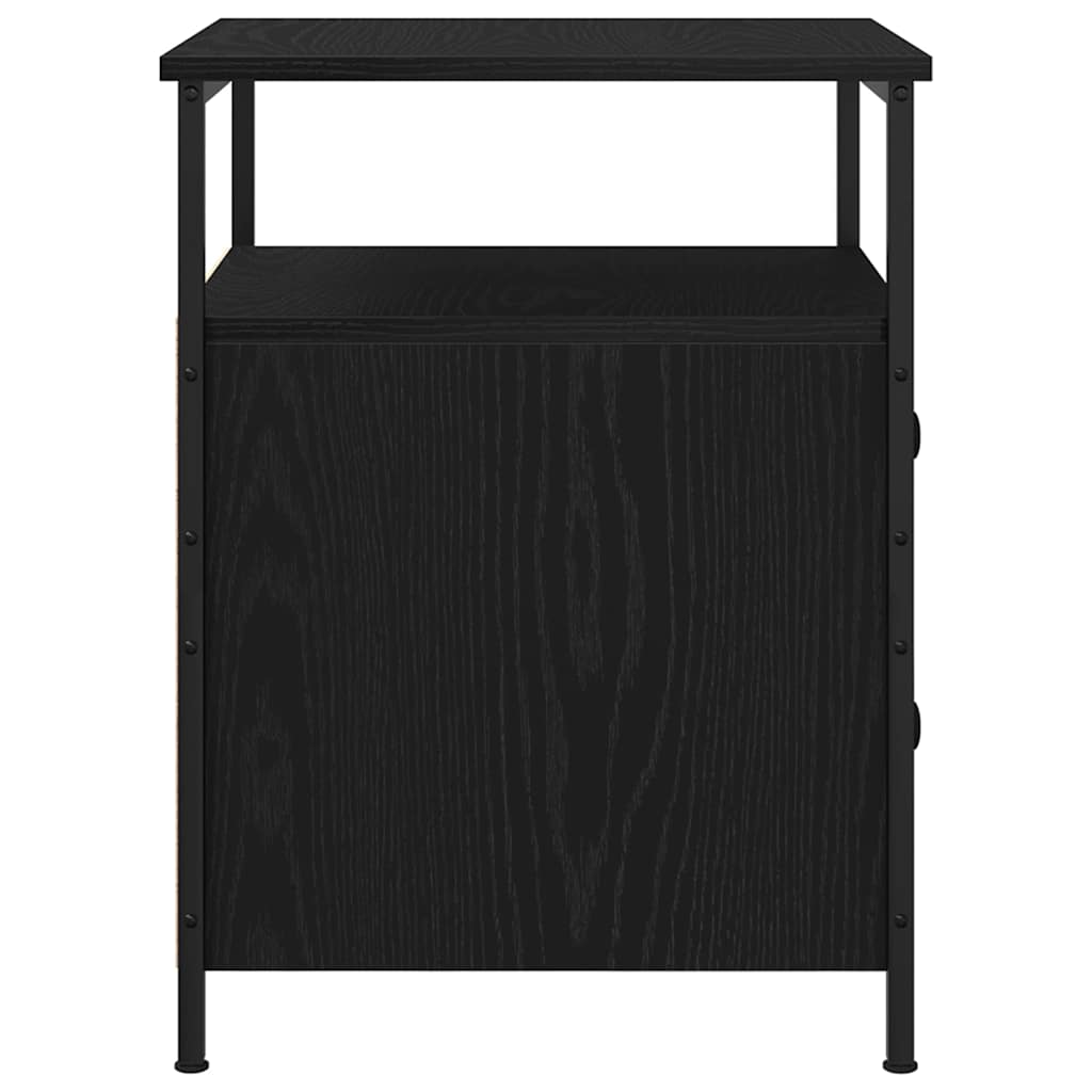 Bedside Cabinet Black Oak 34 x 35.5 x 50 cm Engineered Wood