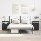 Bedside Cabinet with Drawer 2 pcs Black Oak 34 x 35.5 x 50 cm