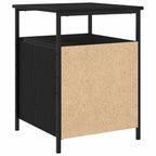 Bedside Cabinet with Drawer 2 pcs Black Oak 34 x 35.5 x 50 cm