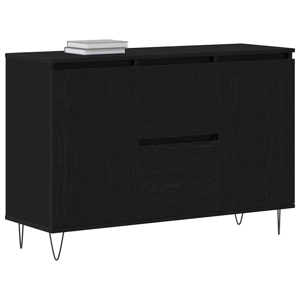 Sideboard Black Oak 101.5 x 35 x 70 cm Engineered Wood