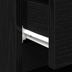 Bedside Cabinet Black Oak 40 x 35 x 50 cm Engineered Wood