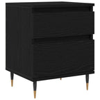 Bedside Cabinet Black Oak 40 x 35 x 50 cm Engineered Wood