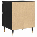 Bedside Cabinet Black Oak 40 x 35 x 50 cm Engineered Wood