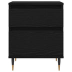 Bedside Cabinet Black Oak 40 x 35 x 50 cm Engineered Wood