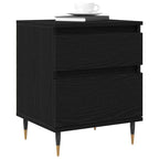 Bedside Cabinet Black Oak 40 x 35 x 50 cm Engineered Wood
