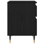 Bedside Cabinet Black Oak 40 x 35 x 50 cm Engineered Wood