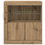 LED Sideboard Brown 60.5 x 37 x 67 cm Engineered Wood