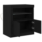 LED Sideboard Black 60.5 x 37 x 67 cm Engineered Wood