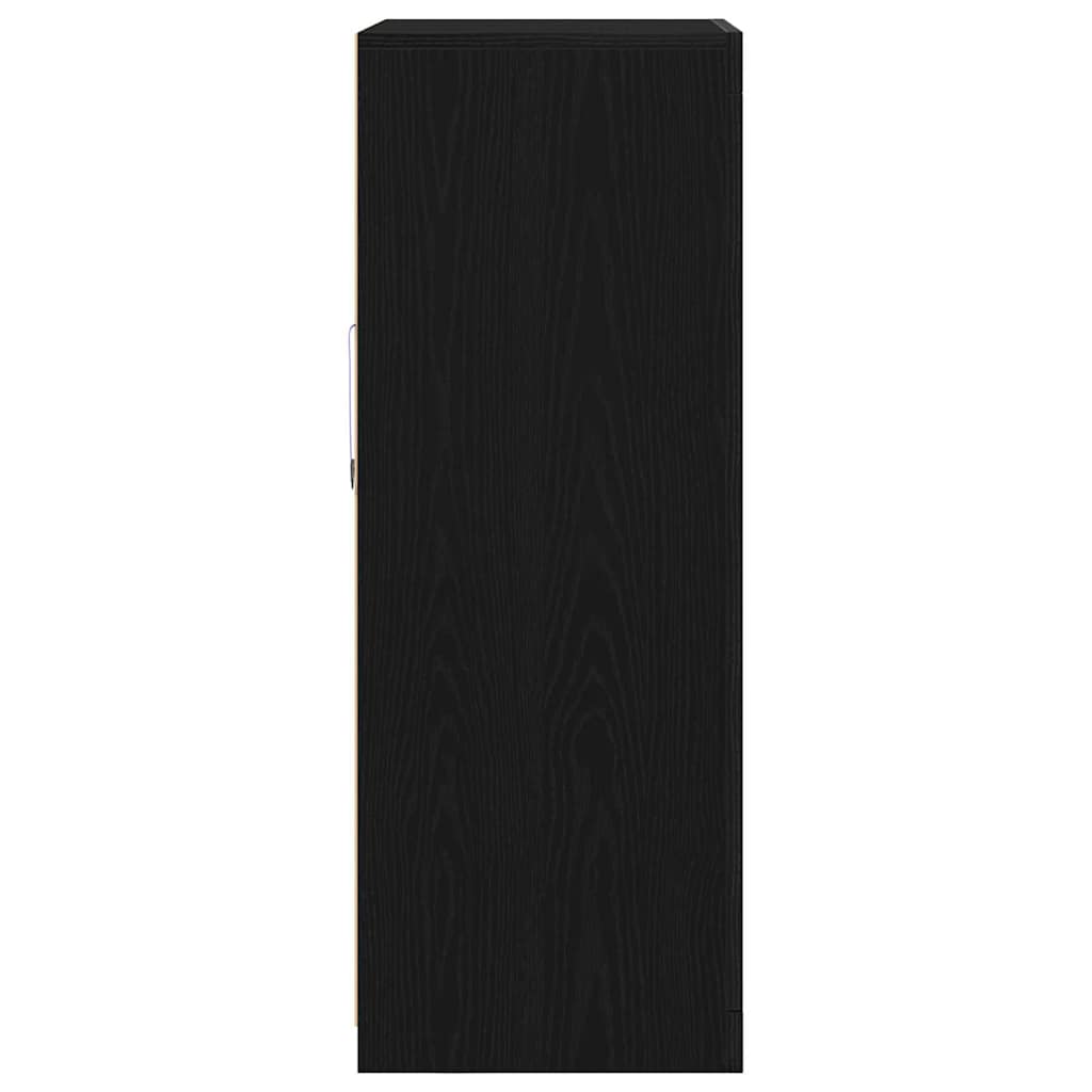 LED Sideboard Black Oak 60.5 x 37 x 100 cm Engineered Wood