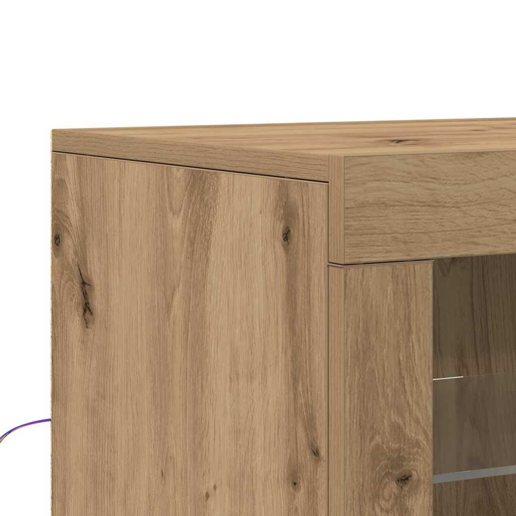 LED Sideboard 2 pcs Artisan Oak 41 x 37 x 67 cm Engineered Wood
