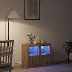 LED Sideboard 2 pcs Artisan Oak 41 x 37 x 67 cm Engineered Wood