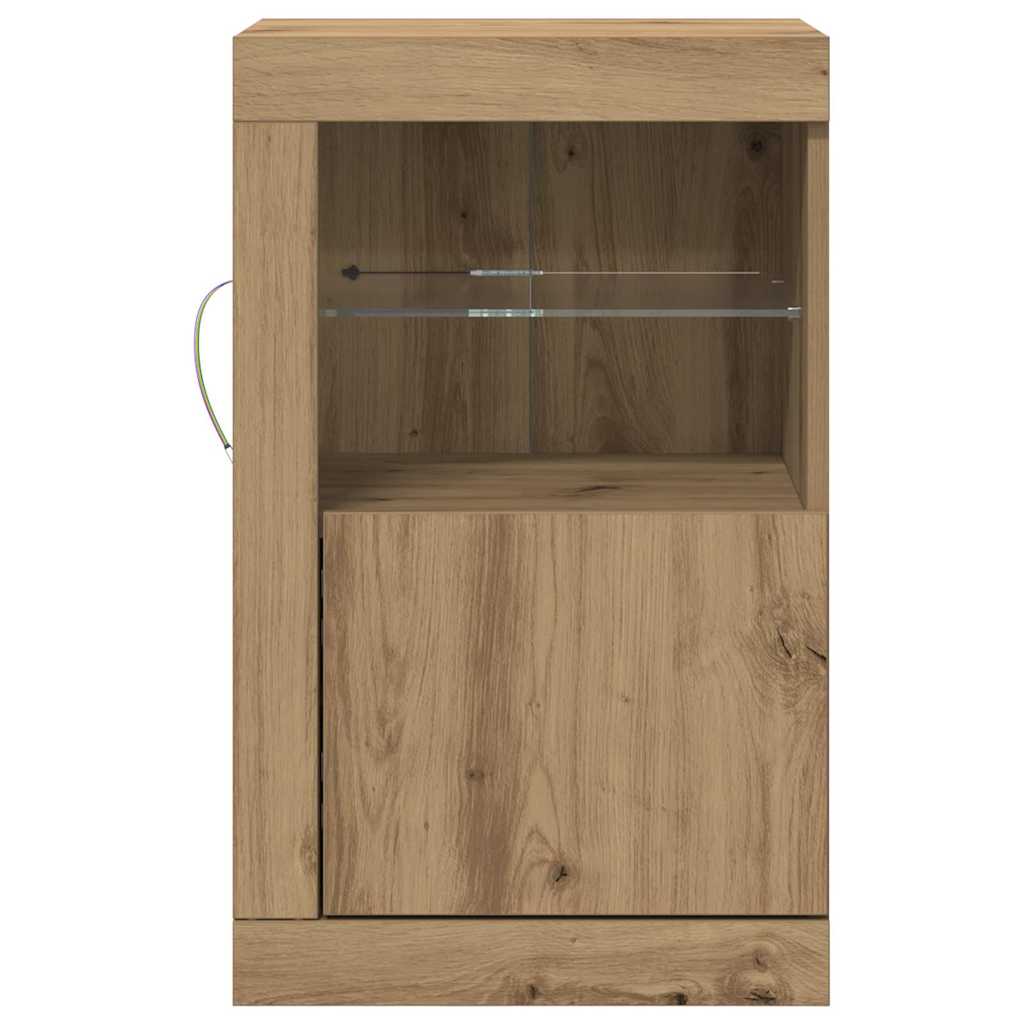 LED Sideboard 2 pcs Artisan Oak 41 x 37 x 67 cm Engineered Wood