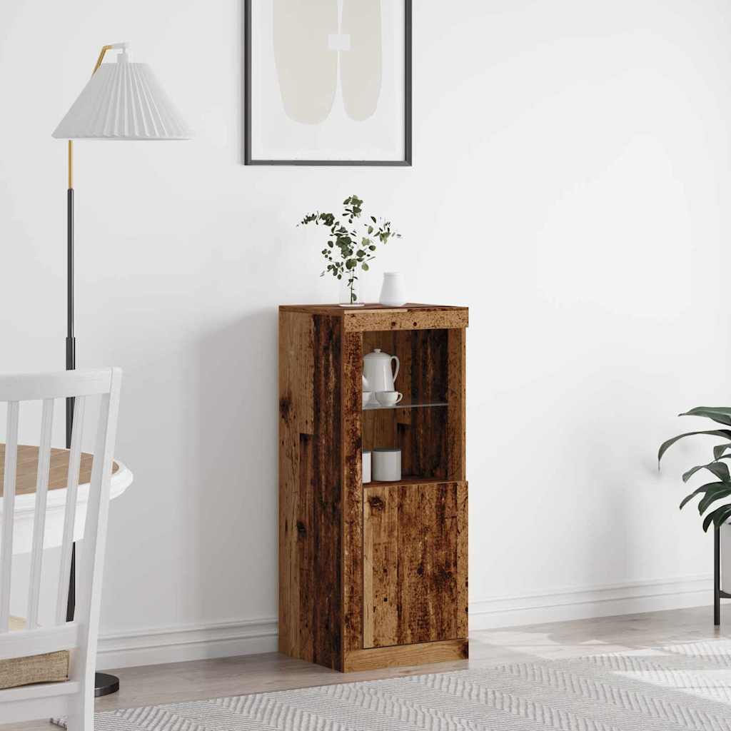 LED Sideboard Brown 41 x 37 x 100 cm Engineered Wood