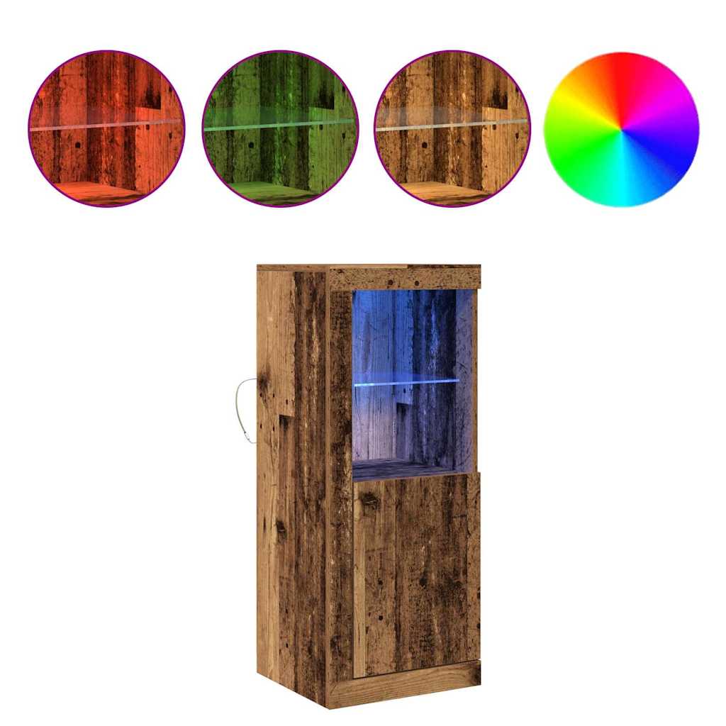 LED Sideboard Brown 41 x 37 x 100 cm Engineered Wood