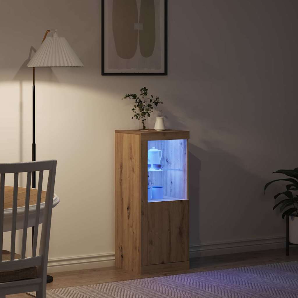 LED Sideboard Brown 41 x 37 x 100 cm Engineered Wood