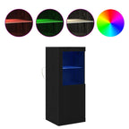 LED Sideboard Black 41 x 37 x 100 cm Engineered Wood