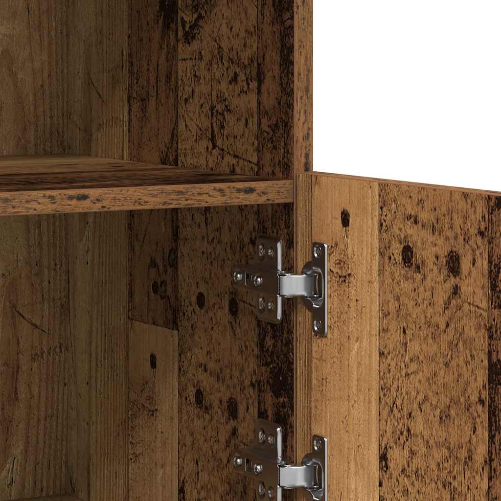 LED Sideboard Brown 81 x 37 x 66.5 cm Engineered Wood