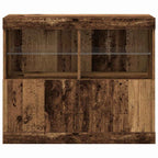 LED Sideboard Brown 81 x 37 x 66.5 cm Engineered Wood
