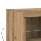 LED Sideboard Brown 81 x 37 x 66.5 cm Engineered Wood