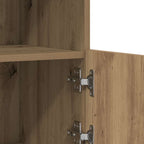 LED Sideboard Brown 81 x 37 x 66.5 cm Engineered Wood