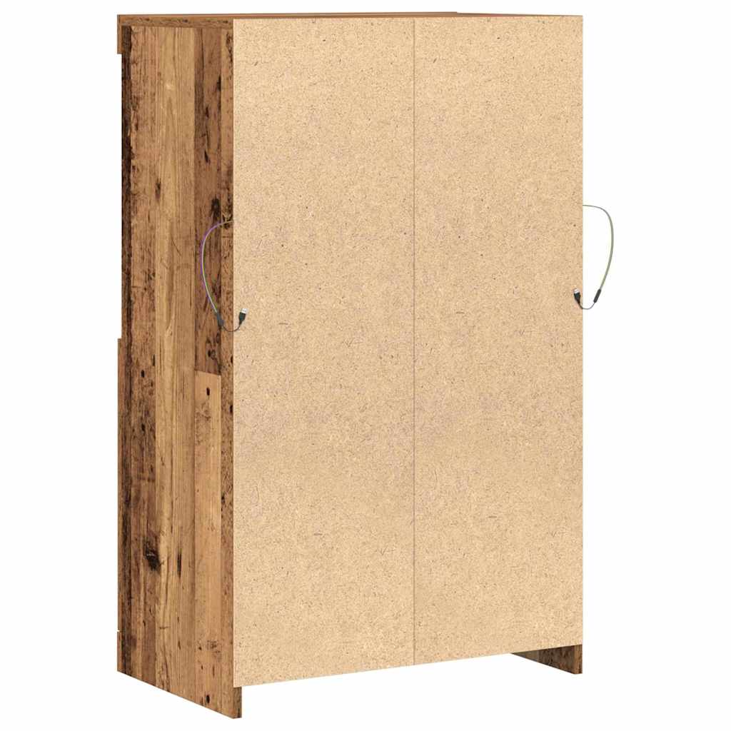 LED Sideboard Brown 60 x 37 x 100 cm Engineered Wood