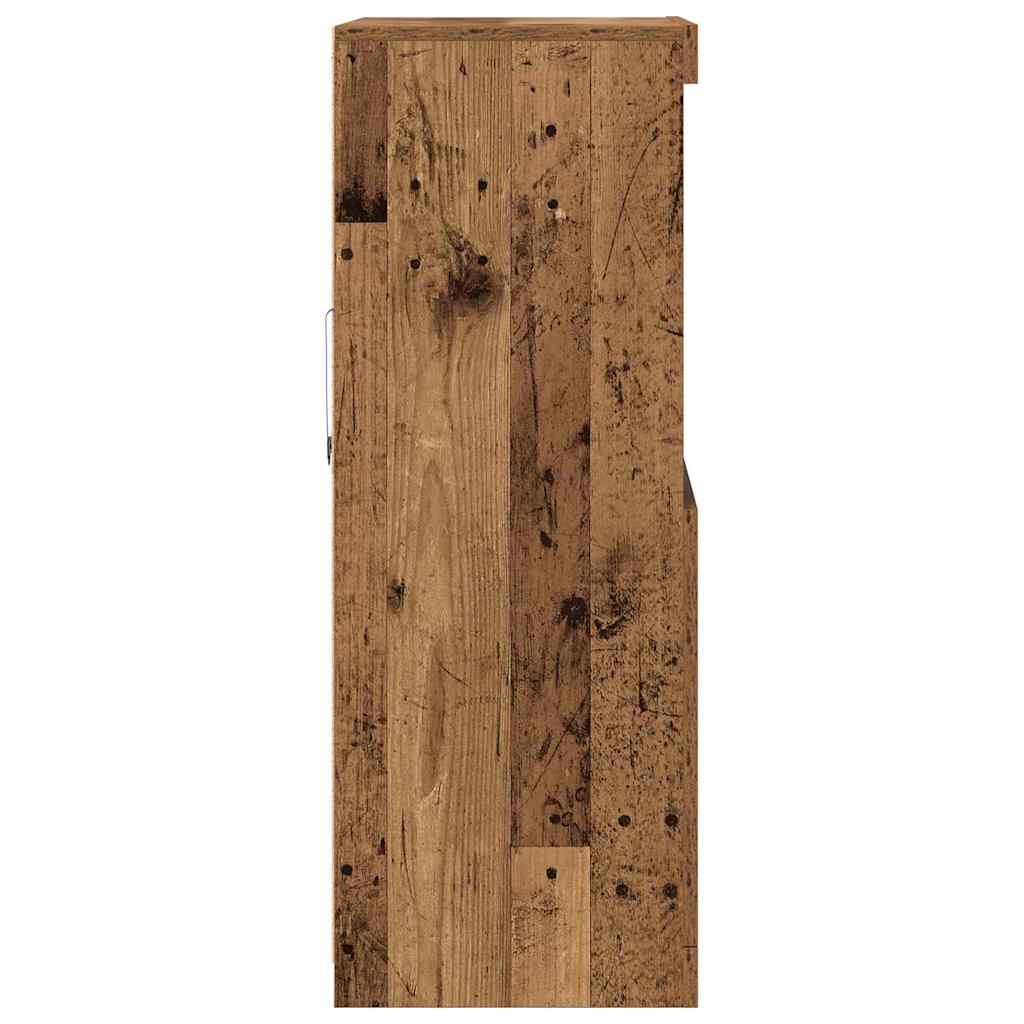 LED Sideboard Brown 60 x 37 x 100 cm Engineered Wood