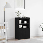 LED Sideboard Black 60 x 37 x 100 cm Engineered Wood